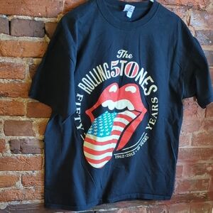 Black Rolling Stones Tour Shirt Fruit Of The Loom XL